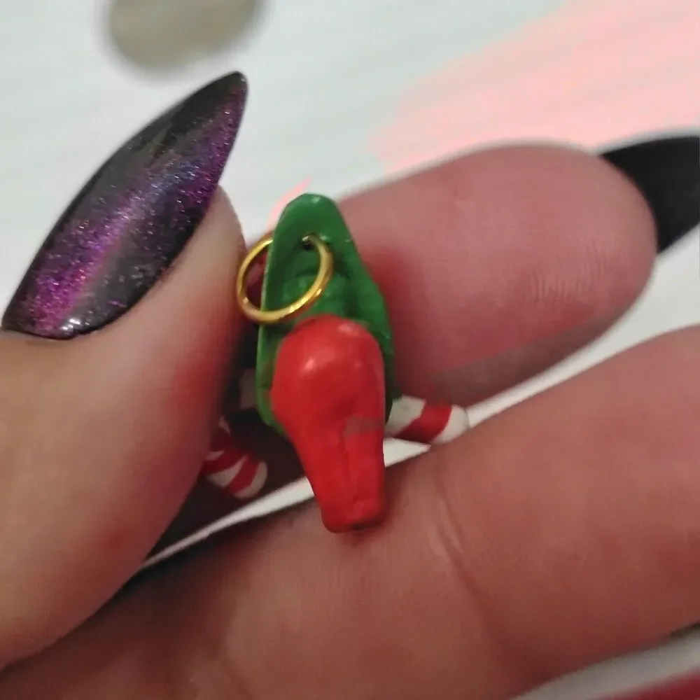 VTG Hallmark Candy Cane Elf 1988 Miniature-Elf Loves His Candy Canes Ornament